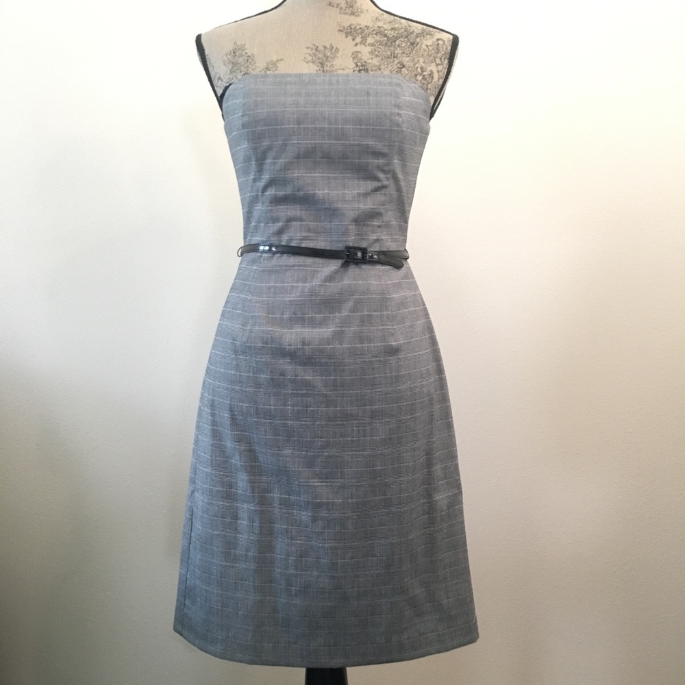 White House Black Market strapless dress; Size 4